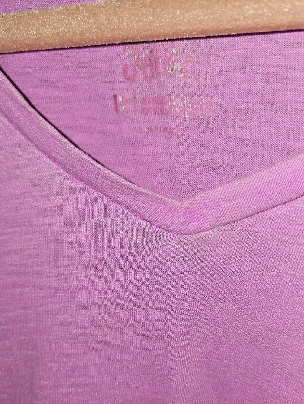Justice Girls' Purple V-Neck Short Sleeve Tunic Style Tee Size 12